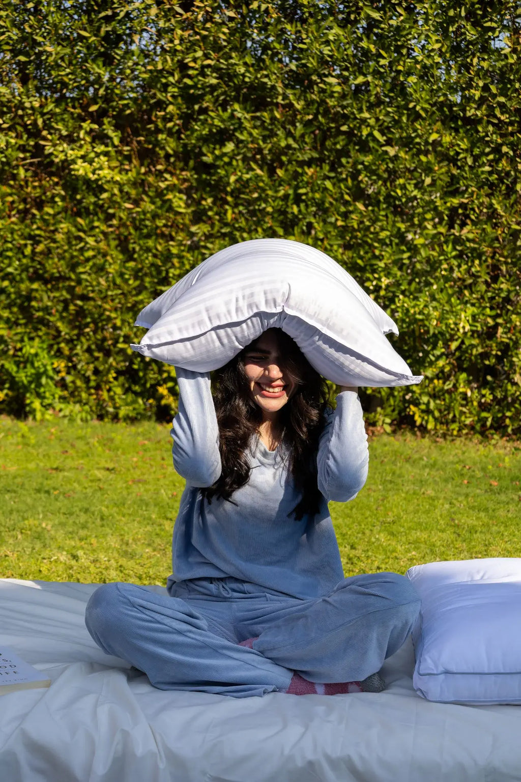 Ostrich feather pillow