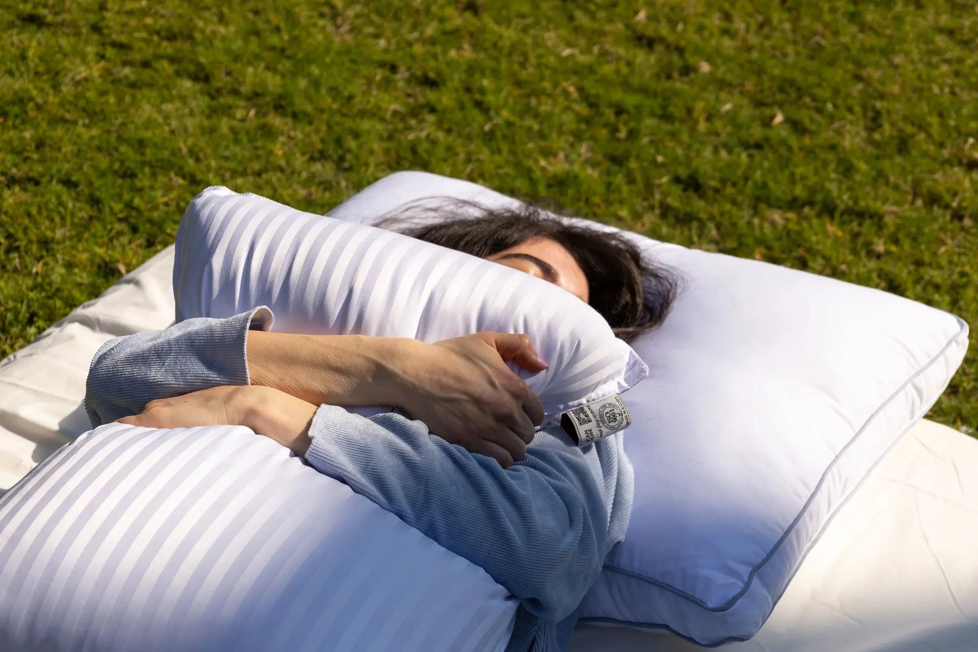 Ostrich feather pillow