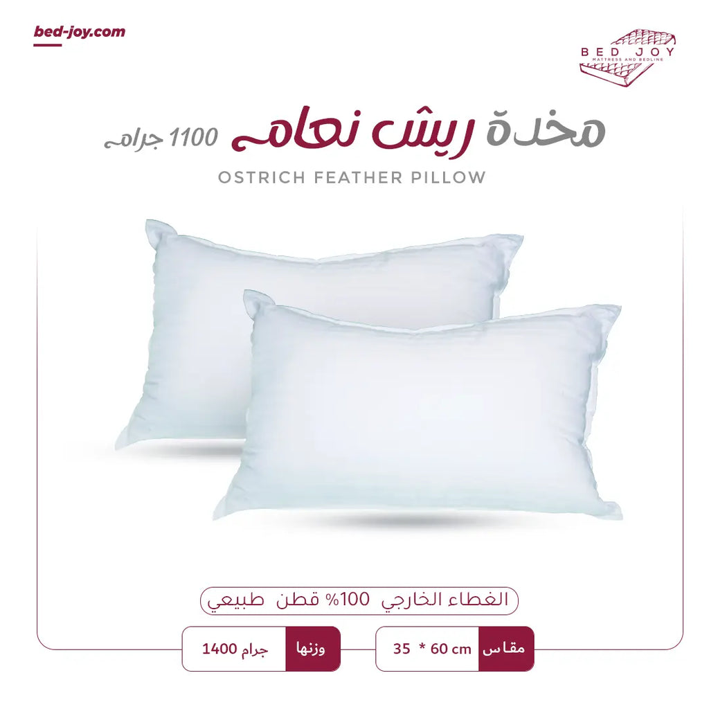 Ostrich feather pillow