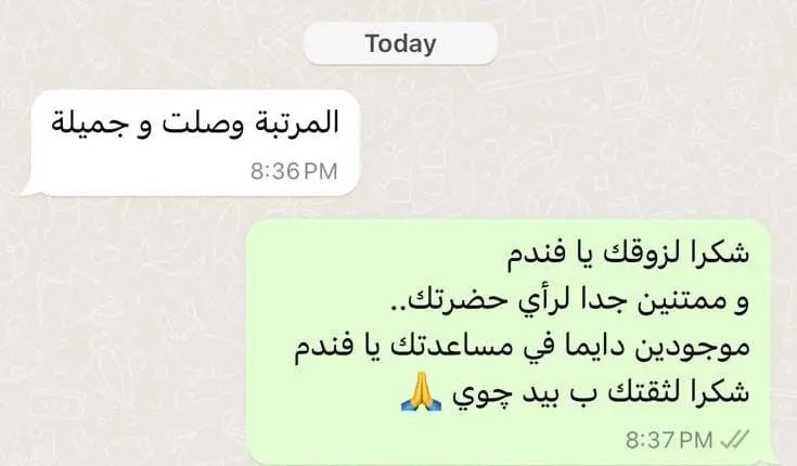 BedJoy customer WhatsApp review